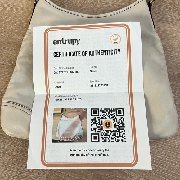 Gucci Vintage New Britt Hobo Bag Ivory/Cream Leather Shoulder Purse - Picture 4 of 10